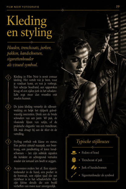 Kleding voor film noir fotografie