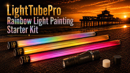 Complete set voor de het maken van light paintings in de fotografie met lange sluitertijd