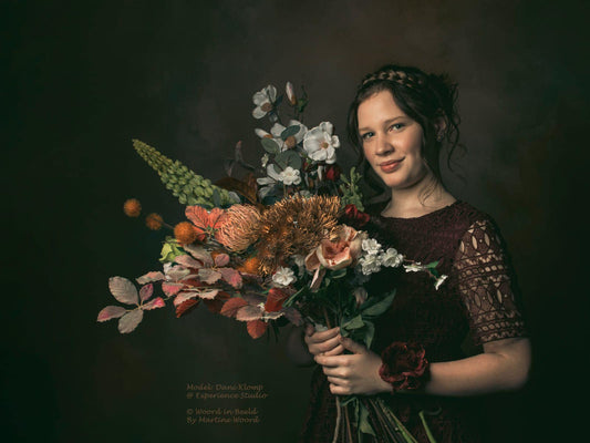 Fine Art vintage fotografie cursus in de studio met bloemen