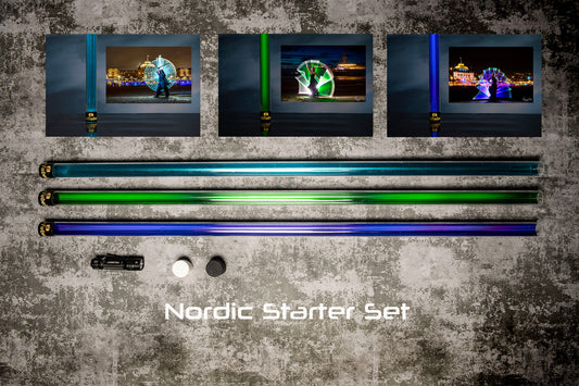 LIght tube painting photography starter set 3 nordic colors including flash