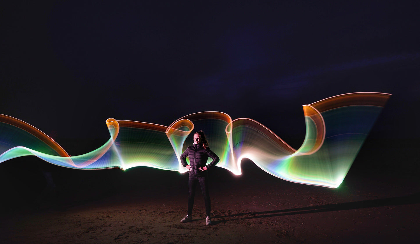 Light Tube Painting fotografie rainbow silver