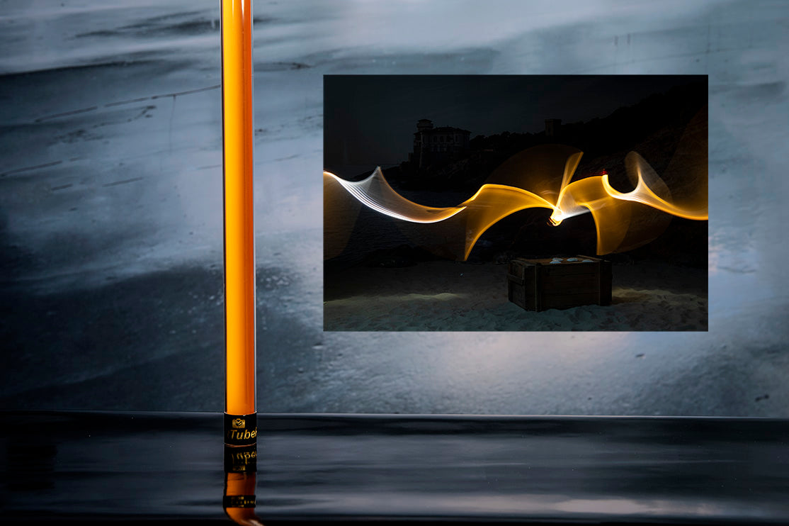 Add flames to your light painting art drawing