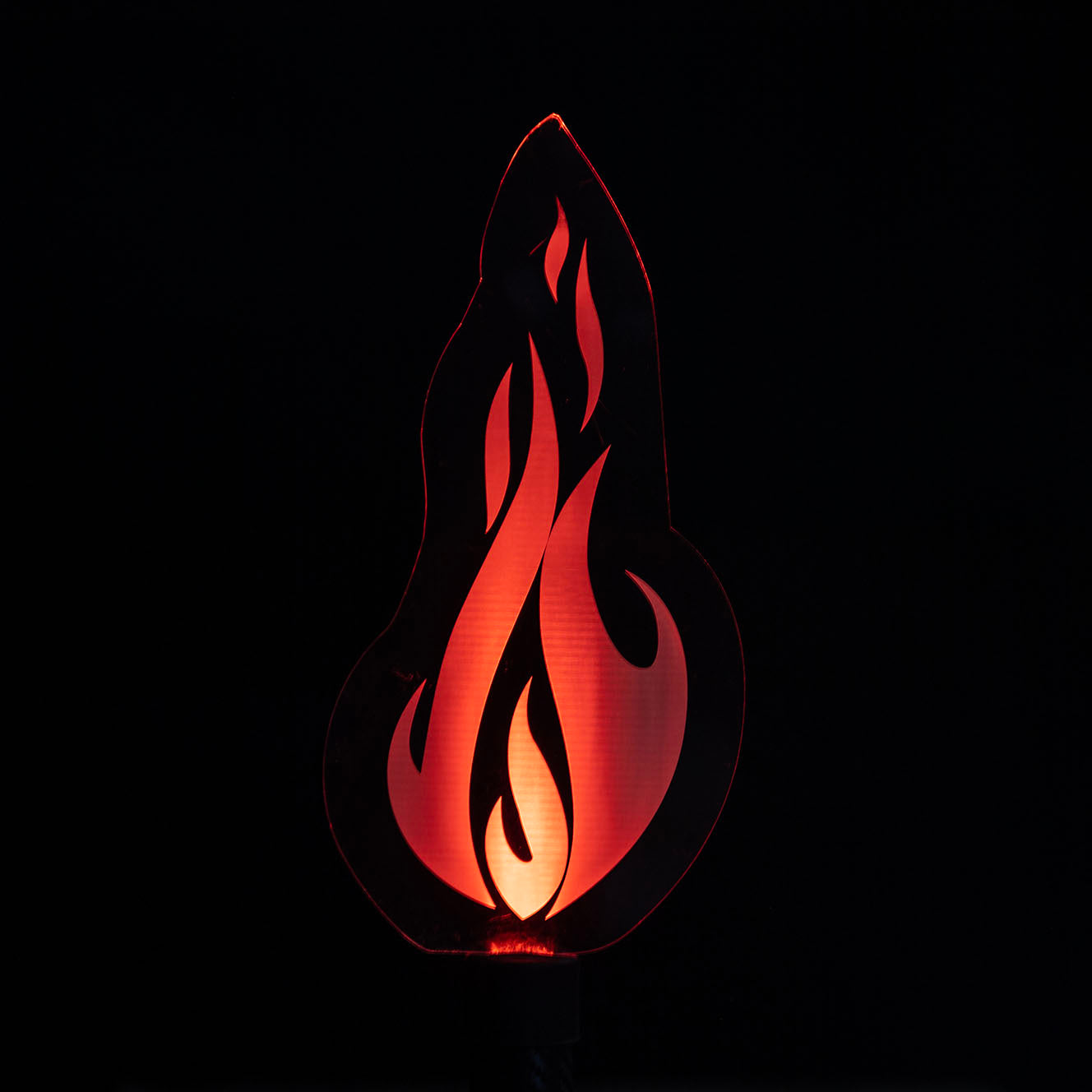 Fire burning with light painting blade 