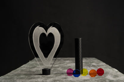 Complete set light painting blade love with handle and color filters