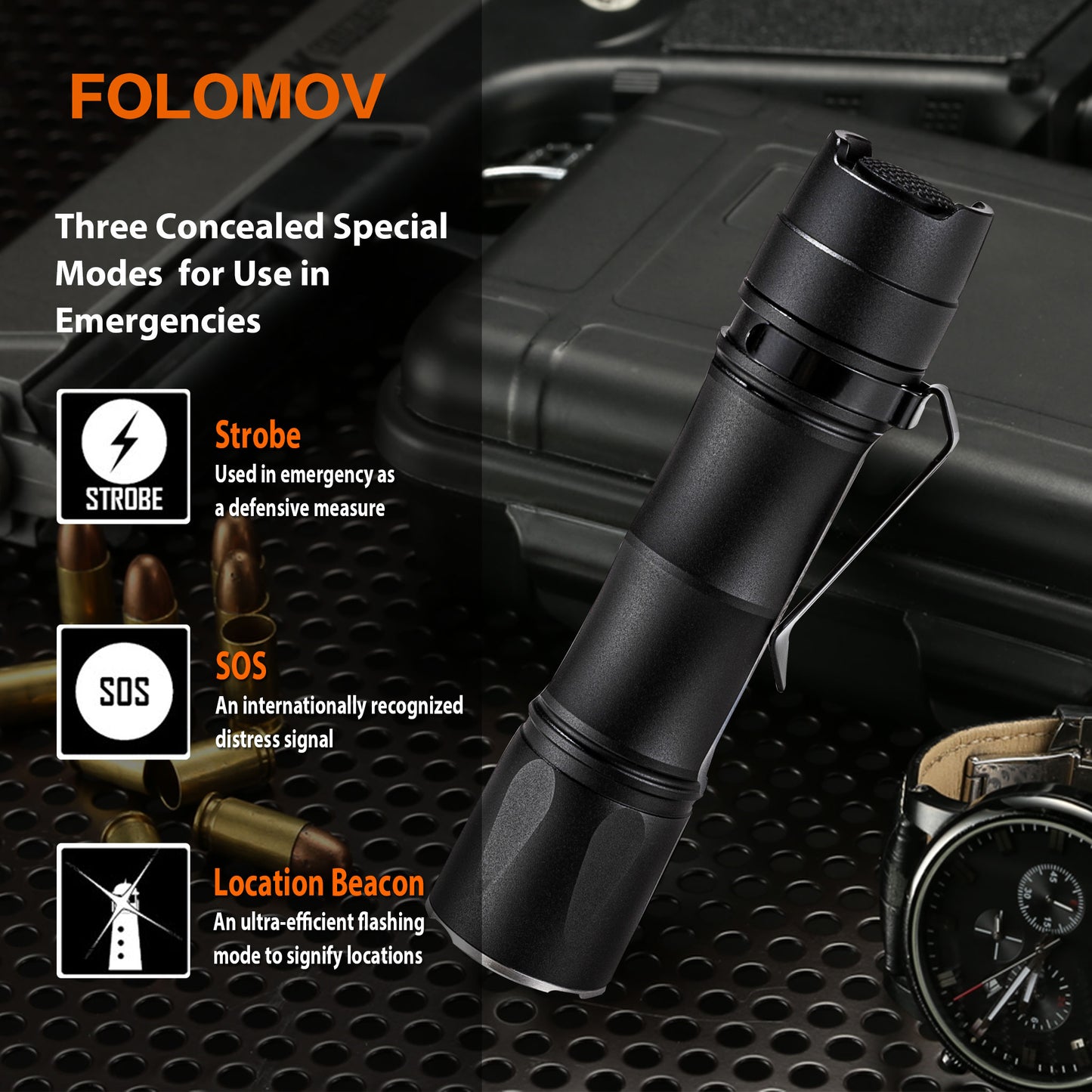 Folomov Hero Flash - multifunctional flashlight [light painting photography]