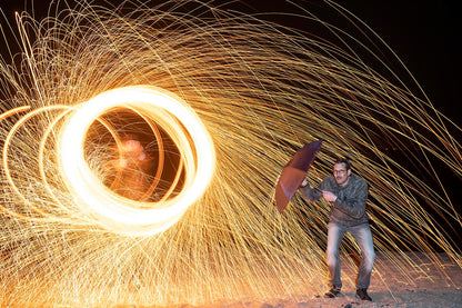 Leer fotograferen met staalwol vonken effect