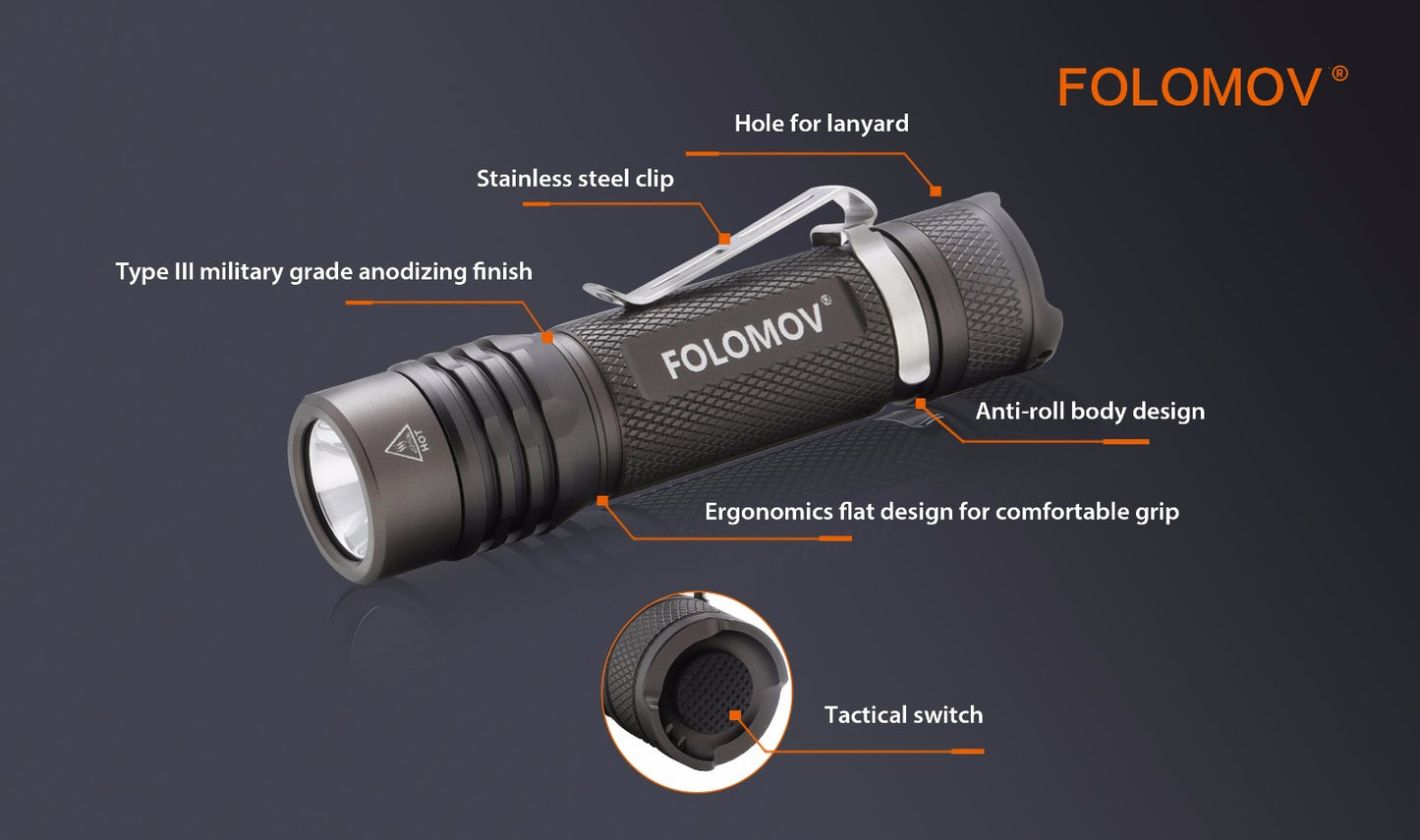 Folomov 18650s - multifunctional flashlight - light painting photography